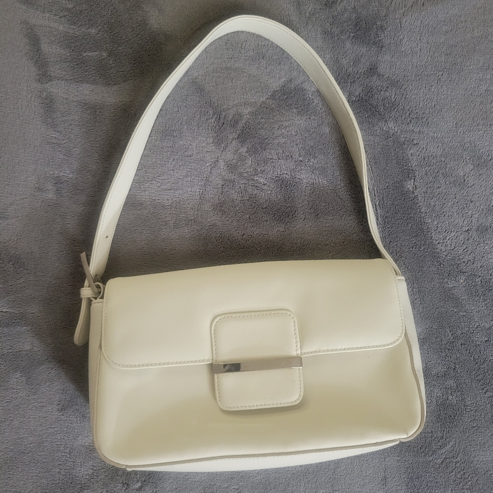 Women's COLETTA Genuine Leather Purse* White*Adjustable strap*Multiple pockets